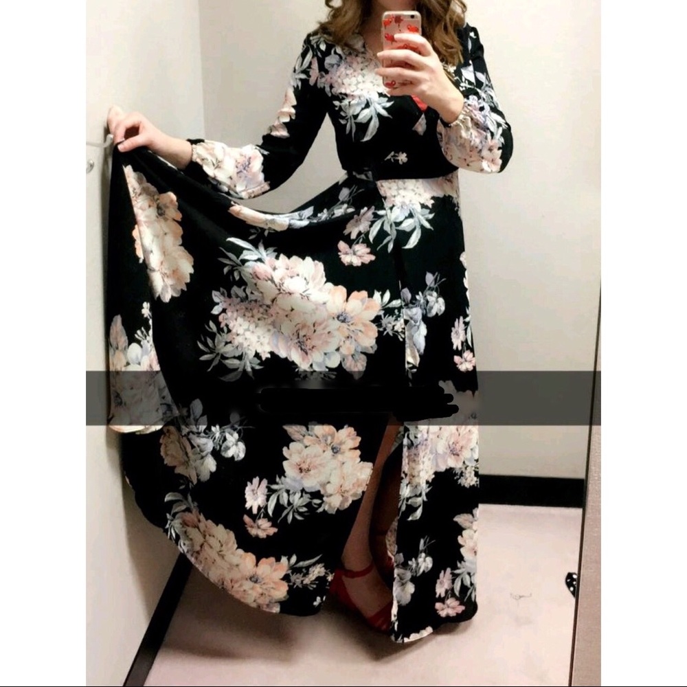 Gianni Bini Floral Maxi Wrap Dress
